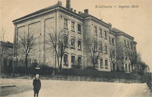 Kristiania - Sagene Skole (Küenholts, 1096) brukt 1913