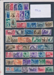 ITALIA/TRIESTE A + Mest brukt på 5 plansjer. Absolutt bedre verdier, noen av disse postfriske som f. eks Italia 834-36 F G 51. Alt avbildet