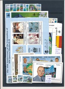 GUYANA xx Masse utgaver 1992-93 (€ 315)