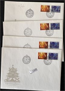 FDC Nk 1316-17, 1997 jul, 1 med fosfor og noen uten