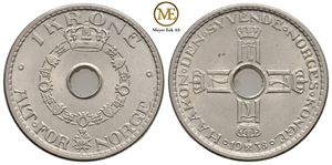 1 krone 1938 Haakon VII. Kv.0/01