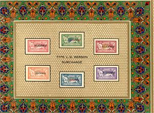 Algeria. Approx. 130 unused stamps in an album made to commemorating the Presidential tour of 1930. Only 150 albums printed.