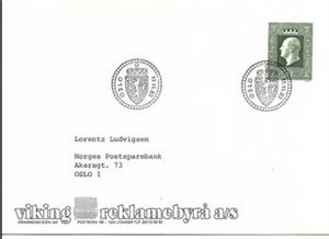NK941 Førstedagsbrev med vignett nr 11 Viking reklamebyrå, sjeldenhetsgrad 8 (Brænnes vignettkatalog)