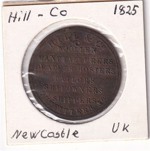 Reklamemedalje Hill & Co Newcastle 1825