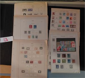 DIVERSE LAND på gamle frynsete albumark inkl Italia og Japan.