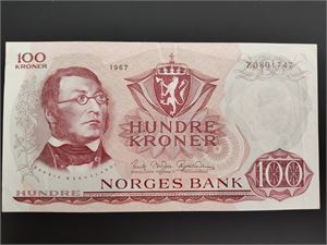 100 kroner 1967 Z 0-million erstatning ex. Skanfil