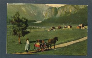 No. 5360 SAETERSDALEN BETWEEN VALLE AND BYKLE, NORWAY (Fredrik Peterson, Boston, Mass). Ubrukt og strøkent