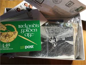 Brev.  Skoeske med Brev, kort FDC mm  Norge og FN (FDC)