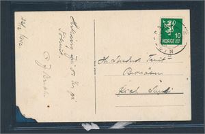 TELEMARK Hjelpestempel "NISSEDAL 22-12-46" på julekort