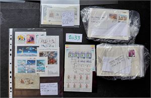 Restelot diverse: 12 Sverige miniark/Kleinbogen (€ 60), Russland xx 1993 Kleinbogen (€ 24) og diverse FDC FN, Baltikum, Belarus, Ukraina og Moldova (€ 235)