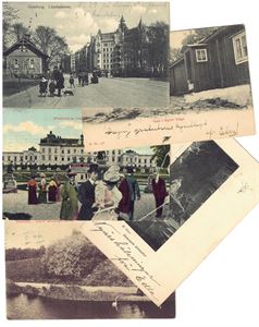 SVERIGE-postkort. Lot 23 kort brukt i perioden 1900-1910. Fin lot