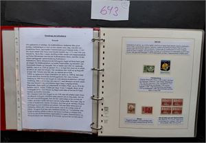 DANMARK-KØBENHAVN Artig motivsamling på 14 ark + 23 siders foredragsmanus om emnet. Medfølger 16 siders bok med en mengde Københavnstempler