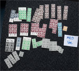 REICH - TJENESTE xx dubletter fra de siste seriene med og uten vannmerke. Små limskader kan forekomme. Men kun postfriske merker
