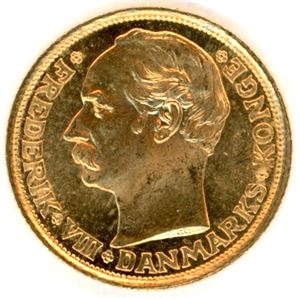 Danmark. 10 kroner 1909 i gull. (Totalt 8.96/0.9). 0/01