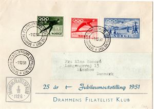 Brev FDC OL 1952