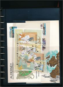 ALDERNEY xx/FDC i Safe brevalbum 1985-98