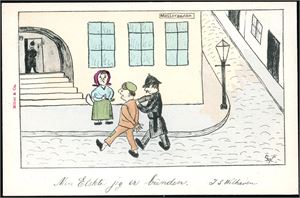 Georg Krohn. 17 postkort i småformat. Noen mindre anmerkninger.