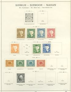 Britiske kolonier, Bunke albumark med mindre parti fra en del land, inkl. malayiske og indiske stater, div. Oceania, litt Australia, m.m. Innslag av ikke-samveldeland. Mye normal/bra kvalitet.