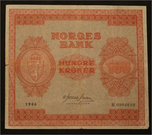 100 kroner 1946 B. Kv.1/1-