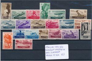 ITALIA xx Mi 463-69 Fiume og 494-513, 1934 tapperhetsmedalje (€ 580)