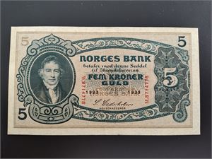 5 kroner 1933 M ex. CA Stave Olsen
