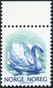 1086. Kr 3,20 Svane variant "Uten valør".