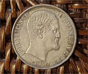 DANMARK FREDERIK VII, 1 Rigsdaler 1855, 14.44gr 0.875 silver. (Kv 1/1+)