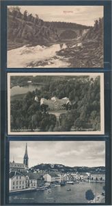 ARENDAL/BØYLEFOS 3 ubrukte PMD kort inkl flyfoto av Sykehuset