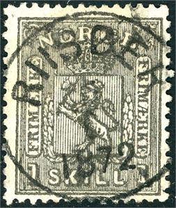 11. 1 skill 1, rettvendt fullstemplet "Riisøer" i 1872.