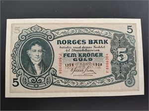 5 kroner 1938 P