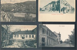RISØR 4 småformat, 2 brukte postsendt 1919 og 1921, 2 ubrukte