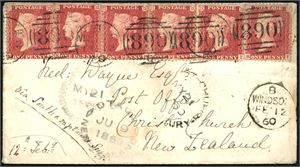 GB. 13 covers sent from Great Britain. Five to New Zealand, and 8 to Australia.