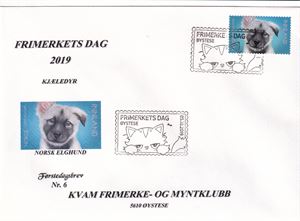 Kvam frimerke. og myntklubb 1. dagsbrev nr 6