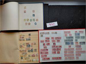 ØSTERRIKE Store mengder merker i samling og 2 bøker fram til ca 1940. Her er papirtyper og tagginger i mengder for den som liker å gå i dybden