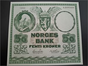50 kroner 1950 A ex. Skanfil 2019