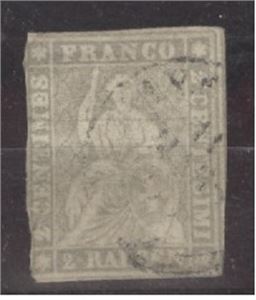 Sveits AFA 26, 2 rp grå   stemplet (3800.-)