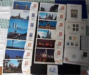 DIVERSELOT Blandingslot FDC, PU-kort, spesialstempler og noe annet