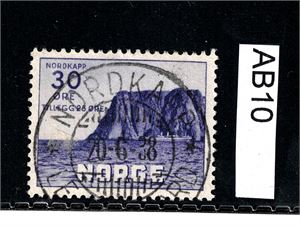 Nk 224 o. 30øre Nordkapp II fullstemplet "NORDKAPP 20-6-38"