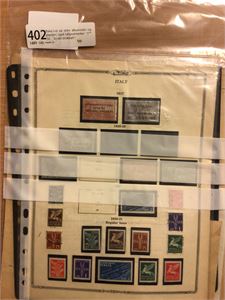 Italia Lot på eldre albumsider og plansjer, også luftpostmerker  */** /st.    En del brukbart !