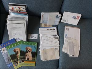 ÅLAND Diverse fra abonnement inkl årssettene 1984-2001 ex 2000 med noen dubletter, noe løsmasse og bunke FDC. Vekt 1,8 kilo