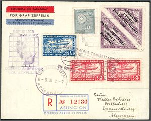 Paraguay. 13 Zeppelin-covers