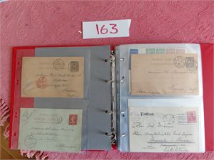 POSTKORT/BREV Mest eldre postkort og noen brev i perm