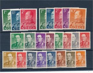 Nk 453-73 og 636-38 Olav, inkl kroneverdier