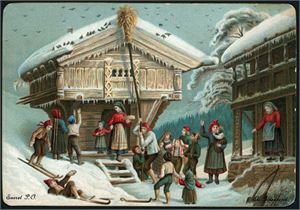 Ca 100 kartong-/overrekkelseskort. Noen er signerte.