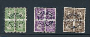 DANMARK o AFA 132-43, serie i 4-blokker (AFA 1500)