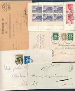 LILLESAND, Samling Lillesand i brevalbum. Ca 50 brev fra prefrim til nyere.