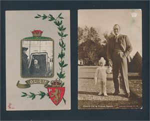 KONGEFAMILIEN Olav (Alstruip) brukt 1907 og Kronprins Olav og Prinsesse Ragnhild (Abel 42) brukt 1934