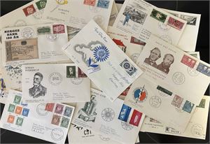 FDC Bunke 60-tallet. NB: SE PÅ VIGNETTENE!!