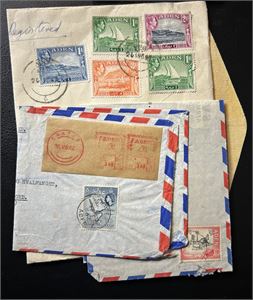 ADEN 3 brev til Norge 1947-62. Alle har vært brettet