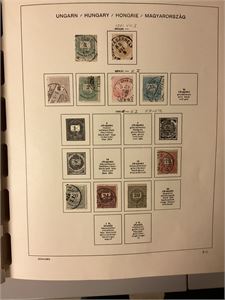 Ungarn 1871 - 1975 samling i 2 store Schaubek-album stemplet